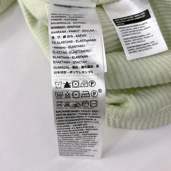 Levi’s The Everyday Henley Long Sleeve Ribbed Cropped Top Size XXL NWT - Picture 5 of 6